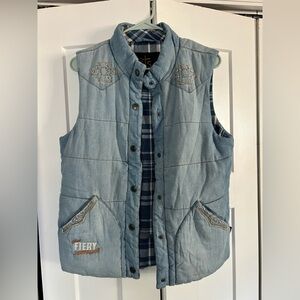 STS Ranchwear Blue Puffer Vest - Size M